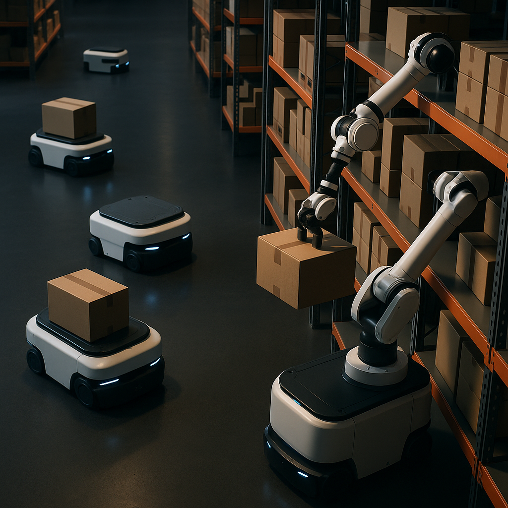 Warehouse automation scene